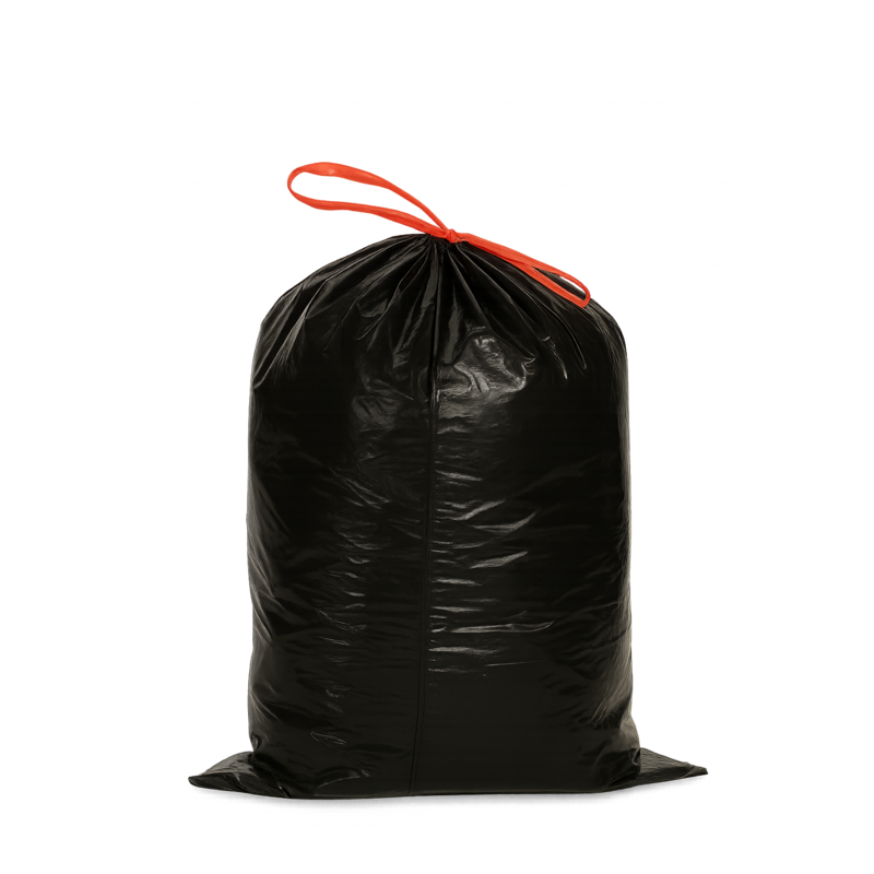 [030020] Sacs 50L noir 35µ à liens coulissants (carton de 100)