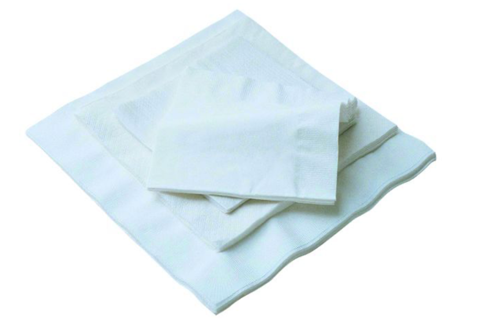 Serviettes JOKER blanche 40x40 2plis colis de 2400