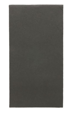 Serviette ouate double point 40x40cm pliage 1/8 noire  - Carton de 1200