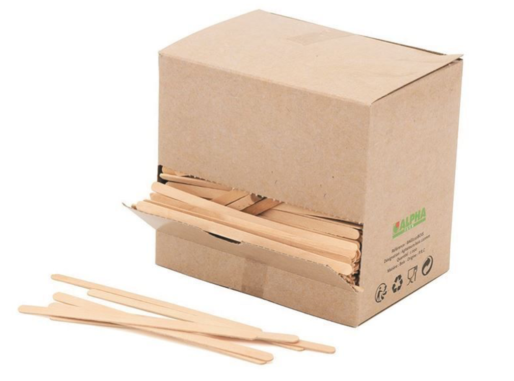 [300901] Agitateur Touillette en Bois 11CM – Paquet de 1000