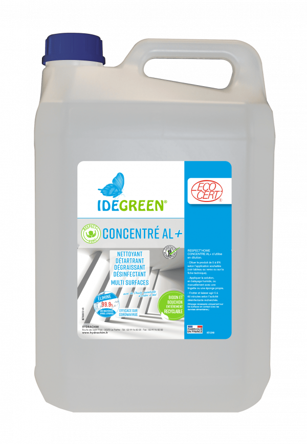 [040014] IDEGREEN - RESPECT'HOME CONCENTRE AL+ - ECODETERGENT ECOCERT (CA6)