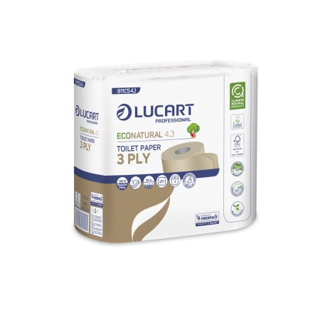 PH petits rouleaux EcoNatural 4.3 emballage papier - 270 fts 3 plis (colis 56 rlx) - LUCART