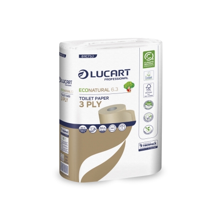 PH petits rouleaux EcoNatural 6.3 emballage papier - 150 fts 3 plis (colis 72 rlx) - LUCART
