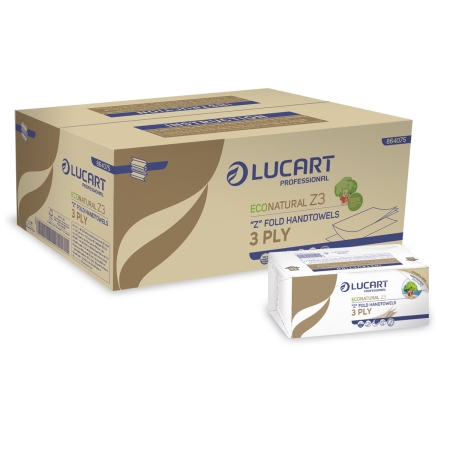 EM plié Z EcoNatural Z3 emballage papier 23x23,5 cm 3564 fts 3 plis - LUCART