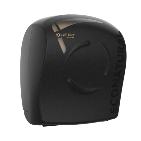Distributeur autocut essuie-mains EcoNatural Flow noir (captif) - LUCART